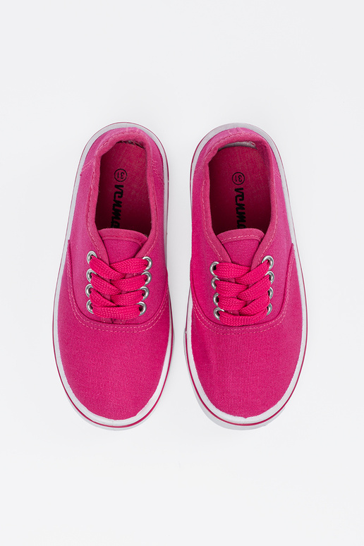 Scarpe rosa per bambini con suola bianca