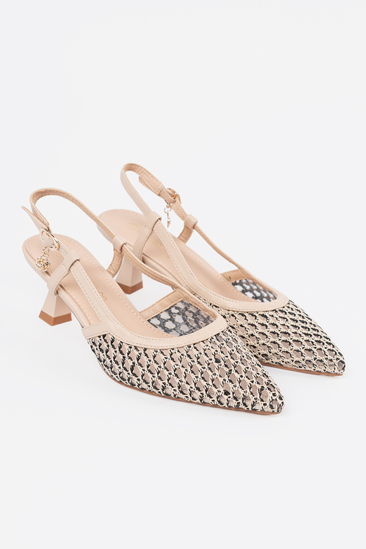 Sandali alti traforati con tacco...