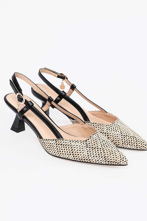 Sandali intrecciati alti con tacco...