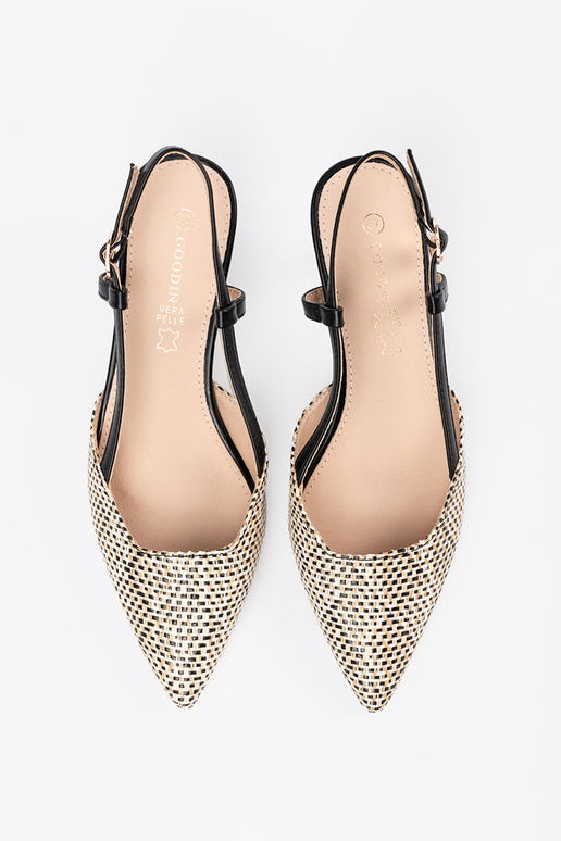 Sandali intrecciati alti con tacco...