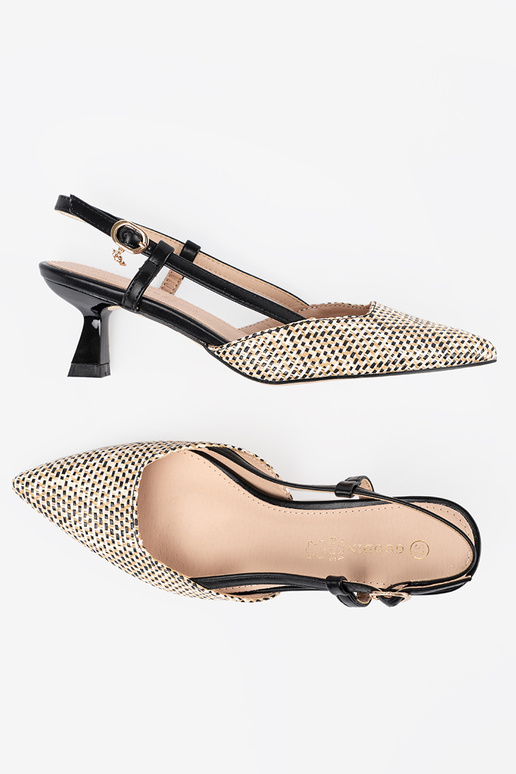 Sandali intrecciati alti con tacco...