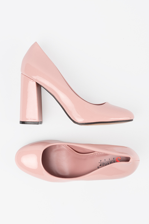 Scarpe con tacco alto rosa laccate