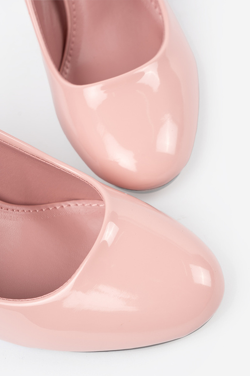 Scarpe con tacco alto rosa laccate