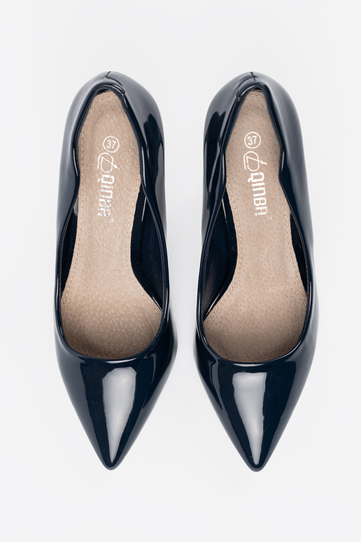 Décolleté blu scuro verniciate