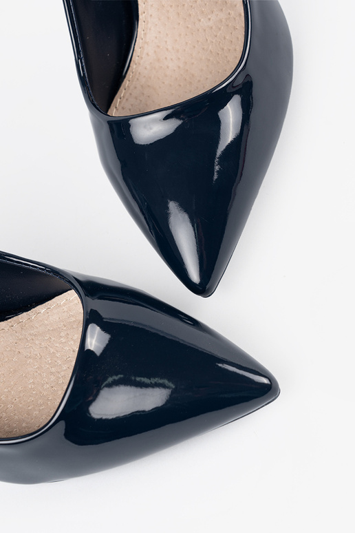 Décolleté blu scuro verniciate