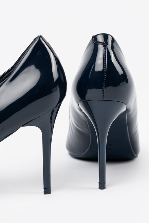 Décolleté blu scuro verniciate