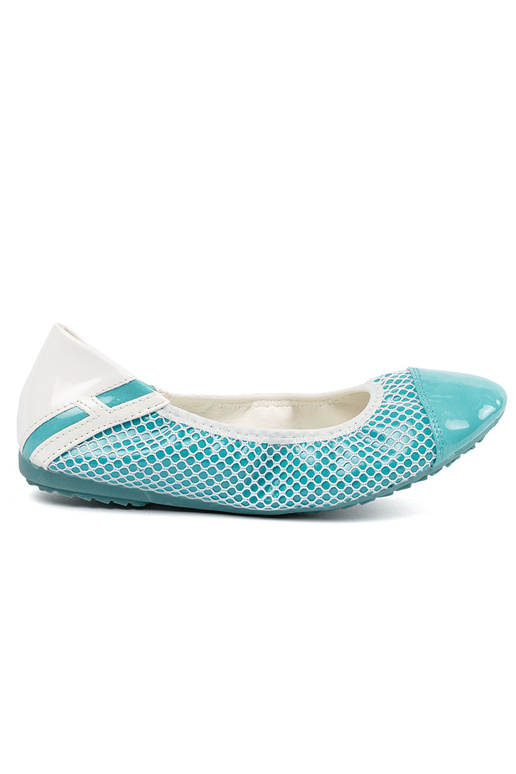 Ballerine blu con rete bianca
