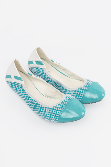 Ballerine blu con rete bianca 2