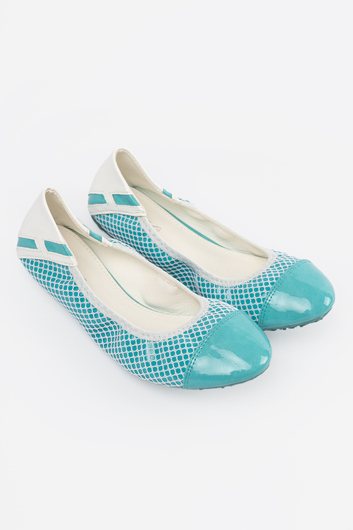 Ballerine blu con rete bianca