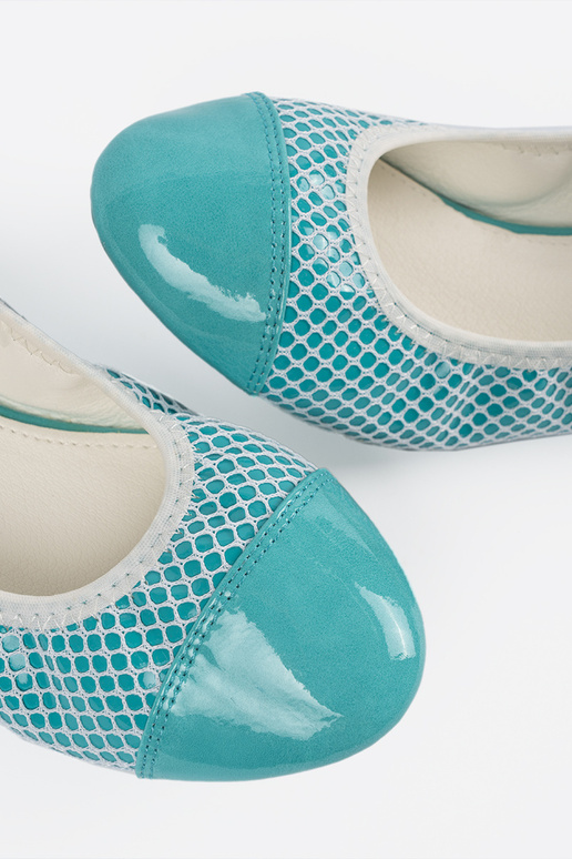 Ballerine blu con rete bianca