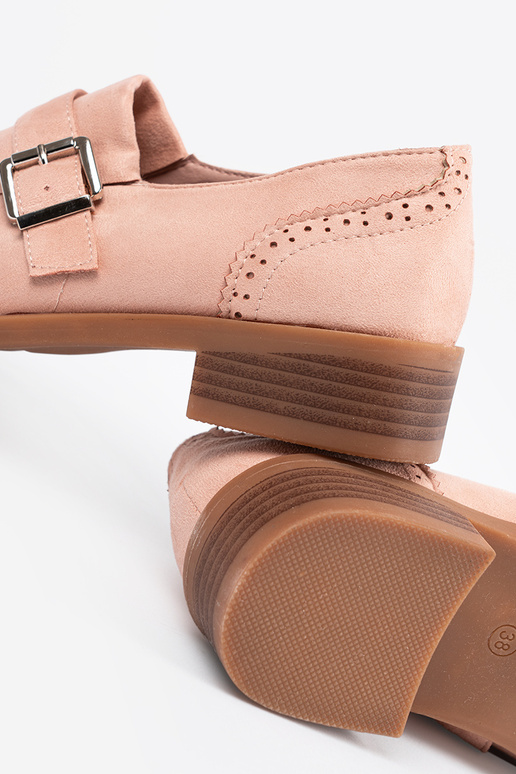 Mocassini piatti rosa in camoscio Mocassini piatti rosa in camoscio