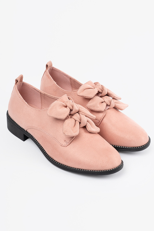 Scarpe in camoscio rosa chiaro con... Scarpe in camoscio rosa chiaro con...