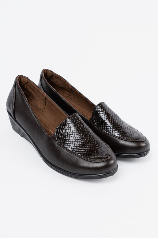 Mocassini marroni con piattaforma