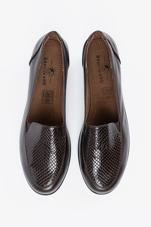 Mocassini marroni con piattaforma