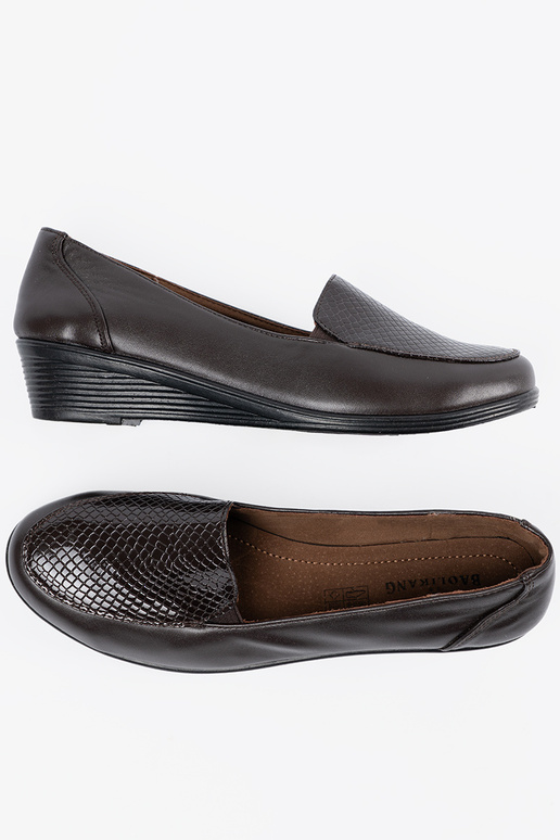 Mocassini marroni con piattaforma