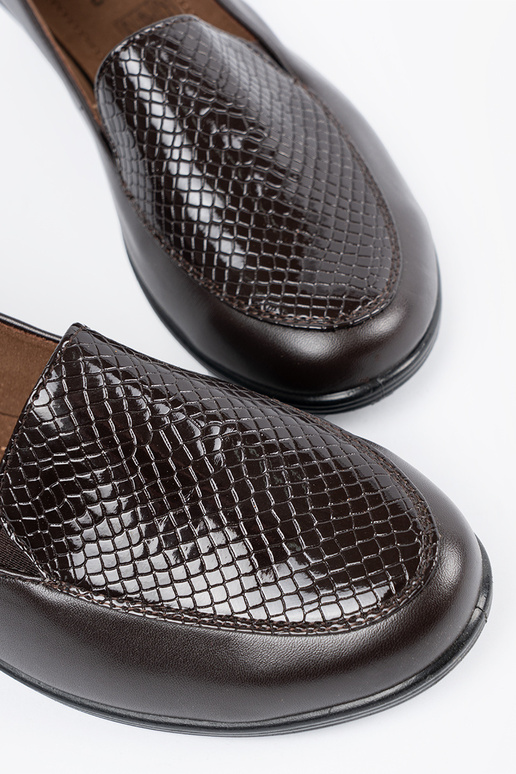 Mocassini marroni con piattaforma