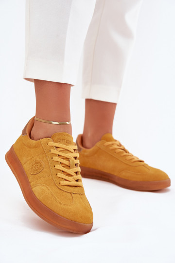 dalla pelle scamosciata Scarpe modello sneakers Femminile Big Star RR274846 HI-POLY SYSTEM colore giallo