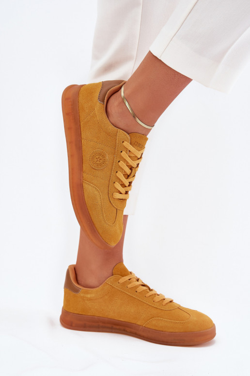 dalla pelle scamosciata Scarpe modello sneakers Femminile Big Star RR274846 HI-POLY SYSTEM colore giallo