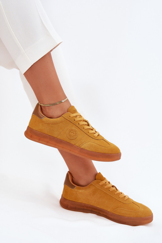 dalla pelle scamosciata Scarpe modello sneakers Femminile Big Star RR274846 HI-POLY SYSTEM colore giallo