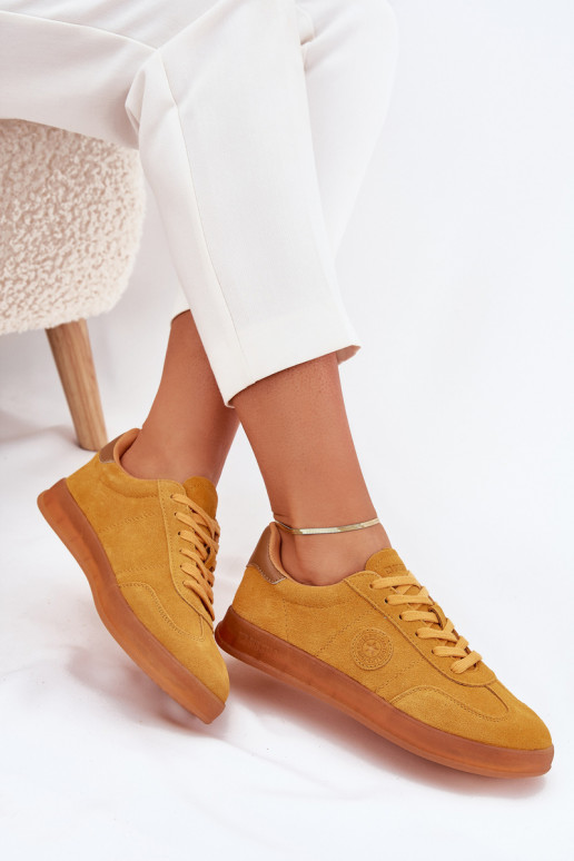 dalla pelle scamosciata Scarpe modello sneakers Femminile Big Star RR274846 HI-POLY SYSTEM colore giallo