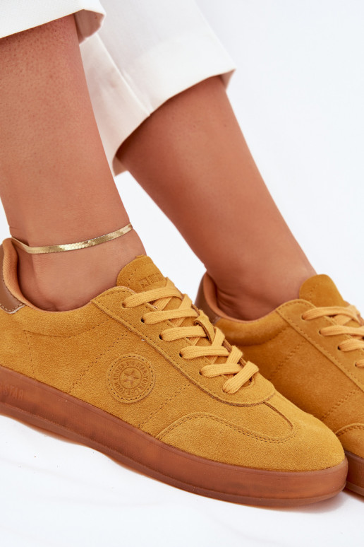 dalla pelle scamosciata Scarpe modello sneakers Femminile Big Star RR274846 HI-POLY SYSTEM colore giallo