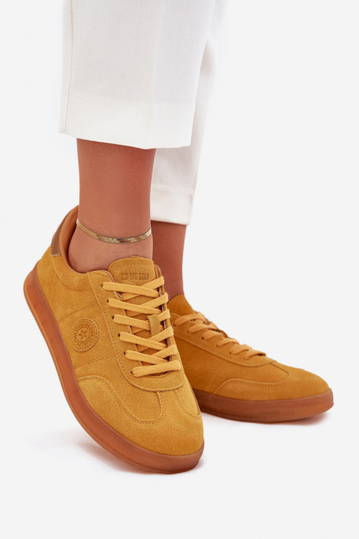 dalla pelle scamosciata Scarpe modello sneakers Femminile Big Star RR274846 HI-POLY SYSTEM colore giallo