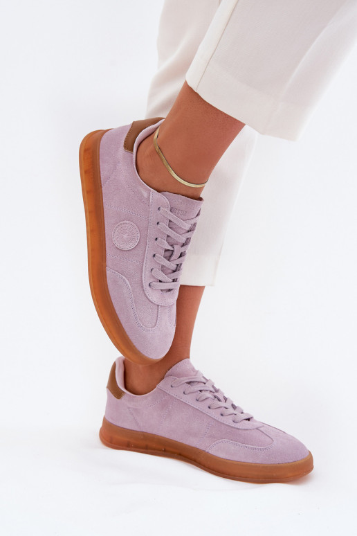 dalla pelle scamosciata Scarpe modello sneakers Femminile Big Star RR274850 HI-POLY SYSTEM Colore viola