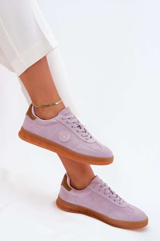 dalla pelle scamosciata Scarpe modello sneakers Femminile Big Star RR274850 HI-POLY SYSTEM Colore viola