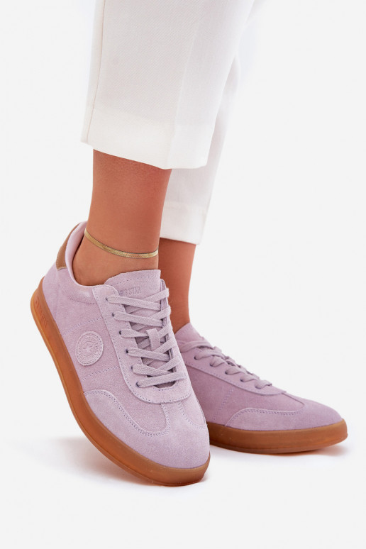dalla pelle scamosciata Scarpe modello sneakers Femminile Big Star RR274850 HI-POLY SYSTEM Colore viola