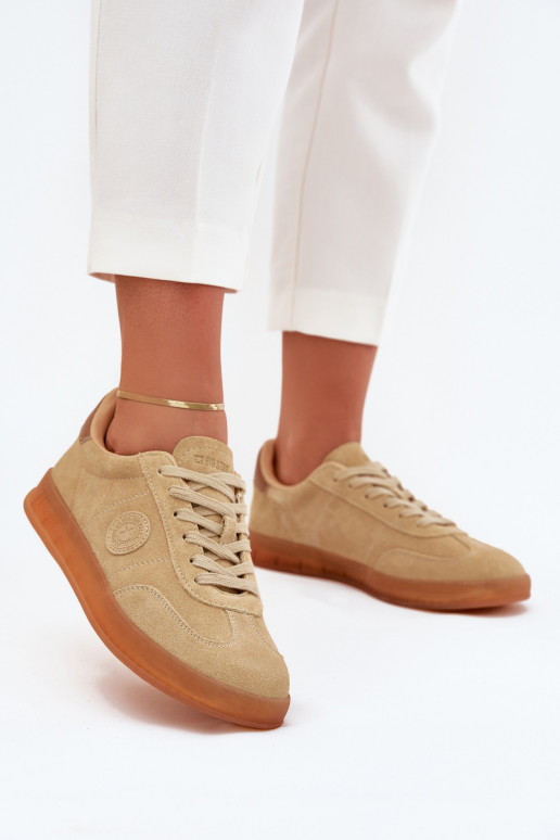 dalla pelle scamosciata Scarpe modello sneakers Femminile Big Star RR274849 HI-POLY SYSTEM beige