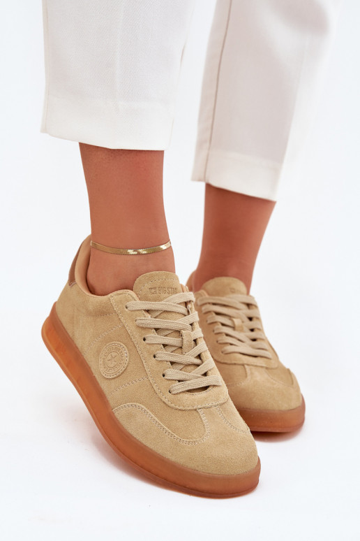 dalla pelle scamosciata Scarpe modello sneakers Femminile Big Star RR274849 HI-POLY SYSTEM beige