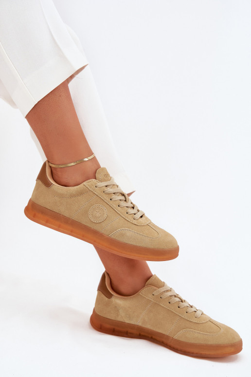dalla pelle scamosciata Scarpe modello sneakers Femminile Big Star RR274849 HI-POLY SYSTEM beige