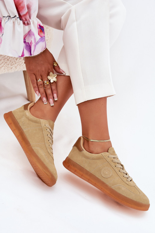 dalla pelle scamosciata Scarpe modello sneakers Femminile Big Star RR274849 HI-POLY SYSTEM beige