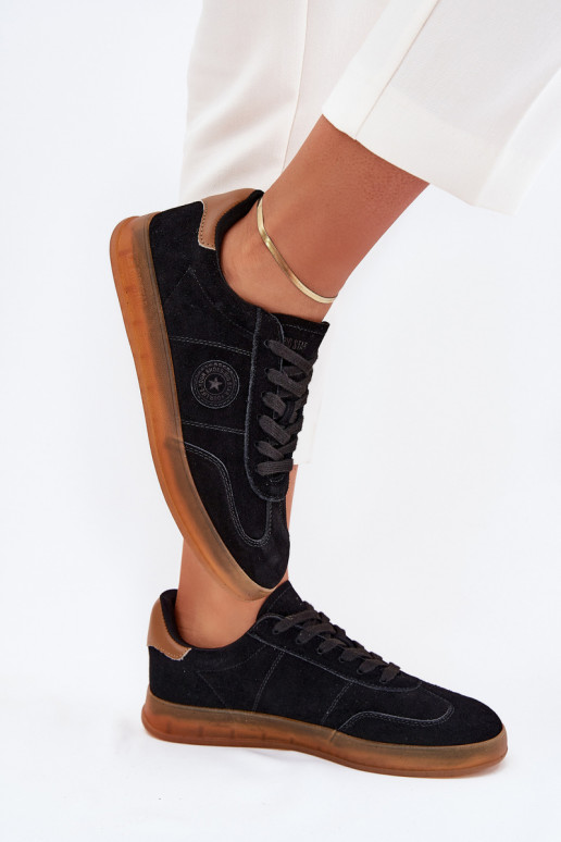 dalla pelle scamosciata Scarpe modello sneakers Femminile Big Star RR274851 HI-POLY SYSTEM colore nero