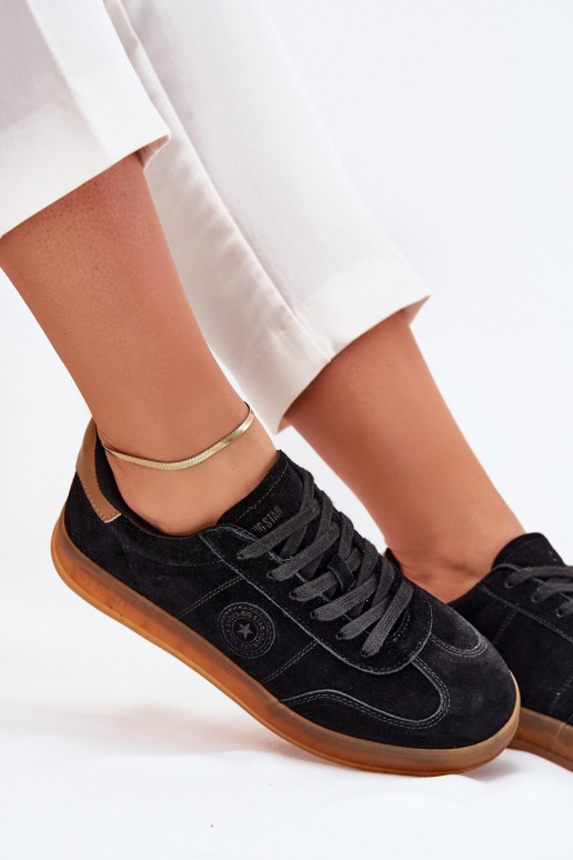 dalla pelle scamosciata Scarpe modello sneakers Femminile Big Star RR274851 HI-POLY SYSTEM colore nero