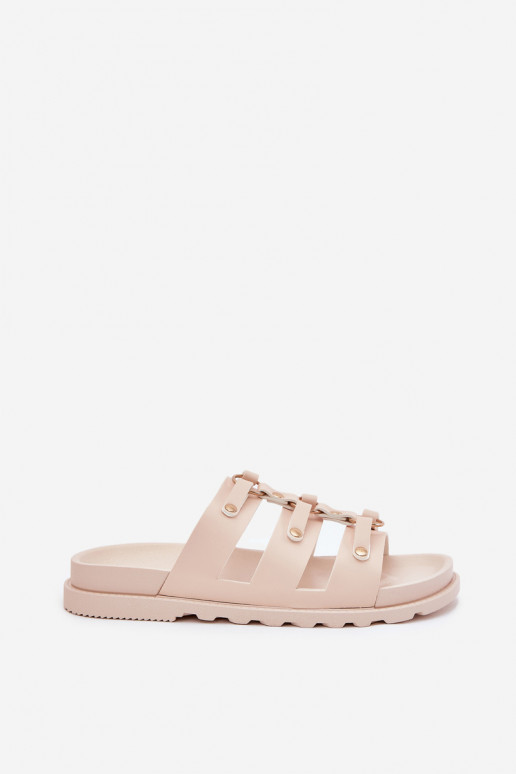 Pantofole da donna con strisce colore avorio Pasiriela Pantofole da donna con strisce colore avorio Pasiriela