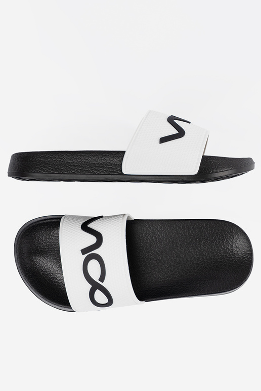 Bianco-colore nero Pantofole con una nota