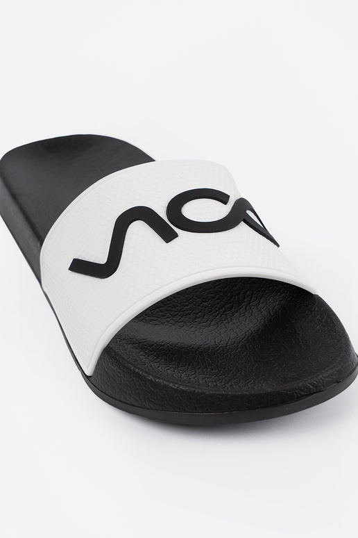 Bianco-colore nero Pantofole con una nota