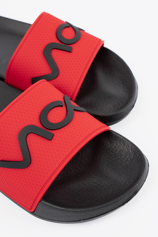 Nero e-Rosso Pantofole con una nota