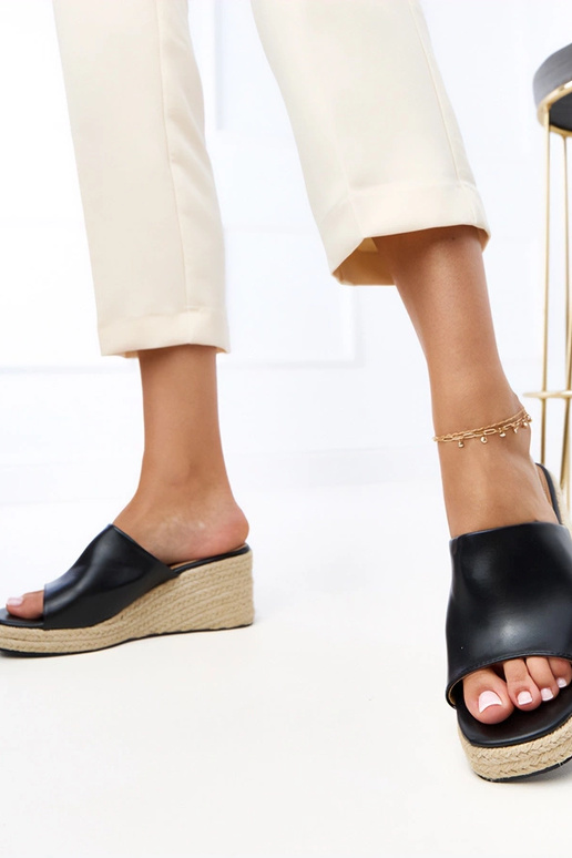 Espadrillas nere su piattaforma Felicity