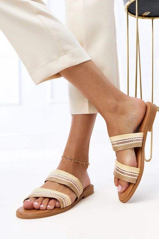 Ciabatte color sabbia da donna con...