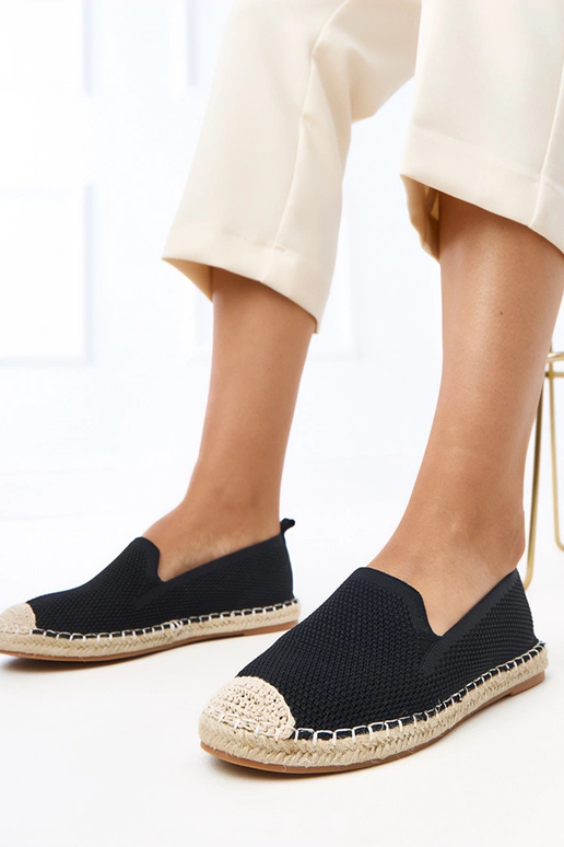 Espadrillas nere con plateau Luna