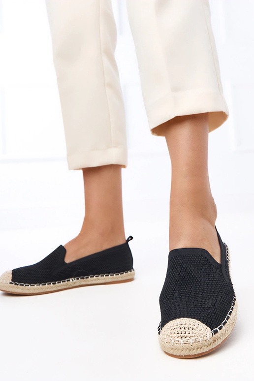 Espadrillas nere con plateau Luna