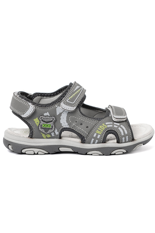 ragazzi sandali Velcro colore grigio