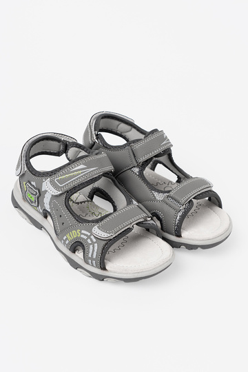 ragazzi sandali Velcro colore grigio