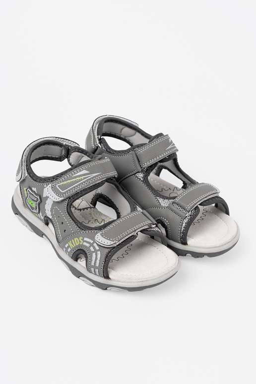 ragazzi sandali Velcro colore grigio