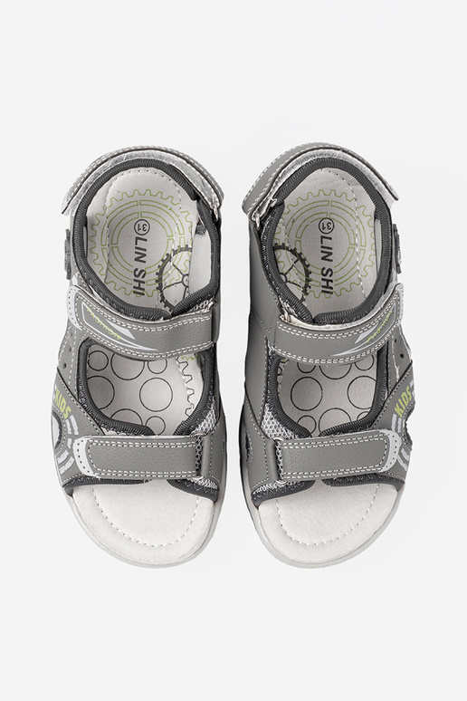 ragazzi sandali Velcro colore grigio