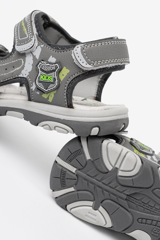ragazzi sandali Velcro colore grigio