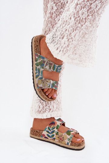 Elegantellato Pantofole da donna con una piattaforma con fibbie Lee Cooper LCIN-25-35-3480L Colori differenti