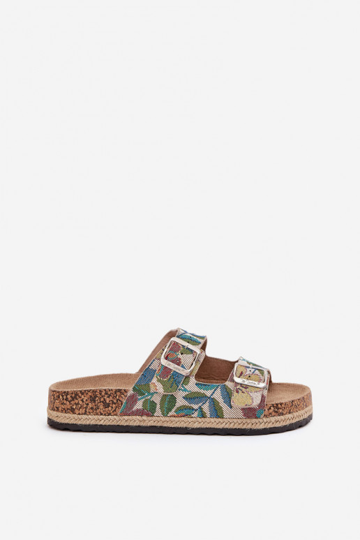 Elegantellato Pantofole da donna con una piattaforma con fibbie Lee Cooper LCIN-25-35-3480L Colori differenti